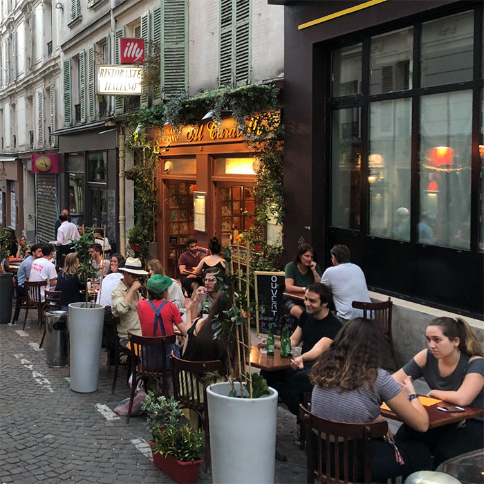 La salle du restaurant Al Caratello